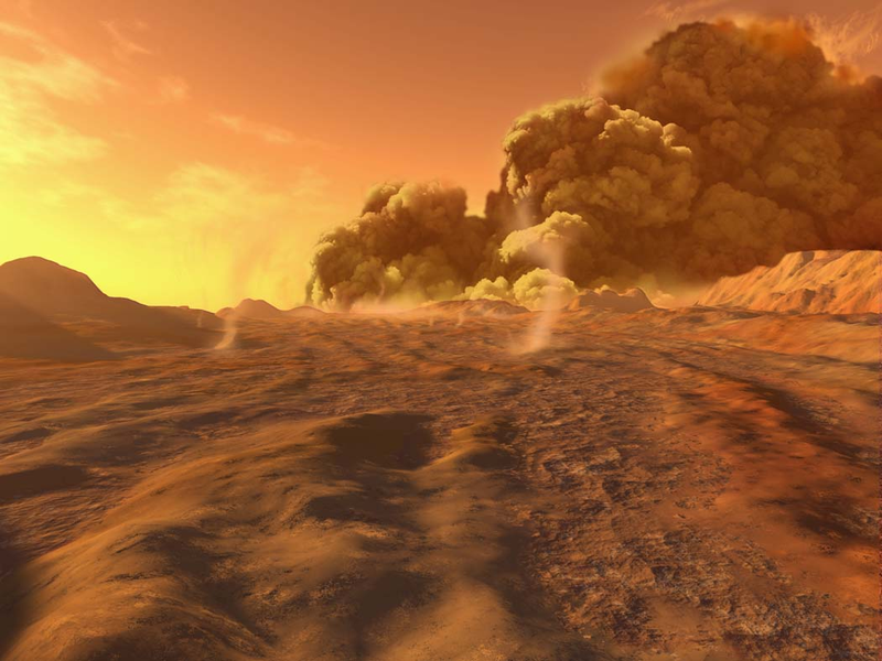 Illustration for article titled Here's what the weather on Mars would really look like